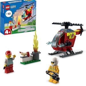 LEGO City Rescue Helicopter Set - Red and Yellow